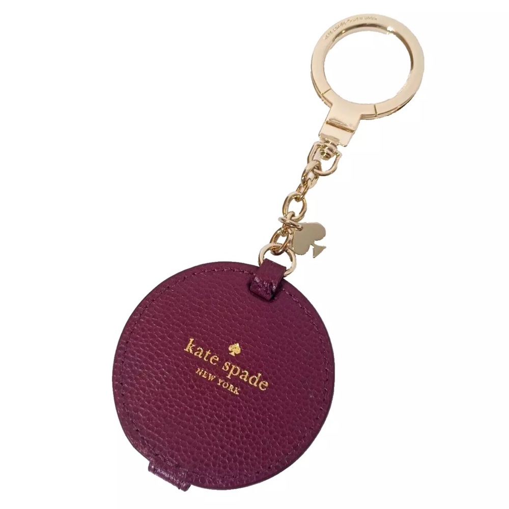 NWT Kate Spade New York Circle Mirror Leather Keychain/Fob - Picture 4 of 8